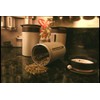 Zevro Powder Coated Metal Magnetic Spice Stand 6 Canisters, Silver/