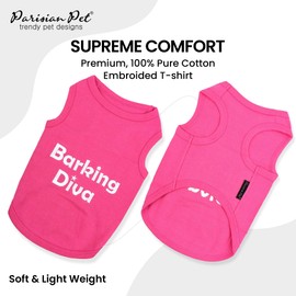 Parisian Pet Barking Diva Dog T-Shirt, M