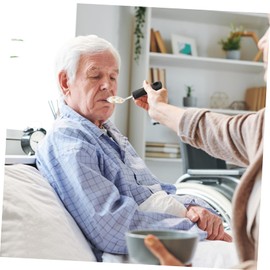 Healeved 1 Set Practical Cutlery Disabled Tableware Handicap Utensils Silverware for People with Eating Patients Spoons Elderly Cutlery Stainless Steel re-usable