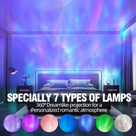 Northern Lights Projector, Night light projector for bedroom Built-in Bluetooth Speaker, White Noise, Shell Night Light for Room Decor/Gift for Kids/Party/Music/Relaxation/Birthday (Purple)