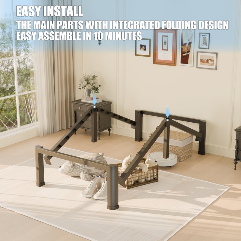 Yitong Angel 14 inch Twin XL Bed Frame with Round