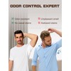 Quazia Men's Odor-Resistant Sweatproof Undershirts - Tech Underarm Pad Sweat-Stain