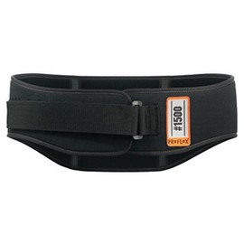 Ergodyne 11473 Large Black Proflex 1500 Foam Laminated Nylon Weight Lifters Style Specialty Back Support with Foam Lumbar Pad, English, 15.34 fl. oz., Plastic, 1" x 1" x 1"