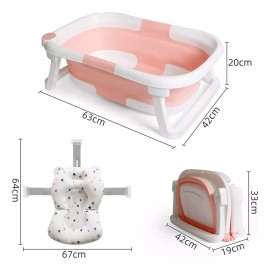 ZHX Bañera Bebés Plegable Tina De Baño  Casa Y Viaje Portatil