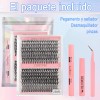 Extensiones Pestañas Diy, Kit De Racimos De Pestañas Mixto