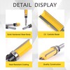 Flytuo 4PCS Pattern Flush Trim Router Bit Set 1/4" Shank,