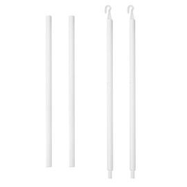 Blind Wand Replacement with Hook Set of 2 Vertical Blinds Replacement Parts for Horizontal & Vertical Blinds, Curtain Rods, White Mini Blinds Component (2 Pcs)