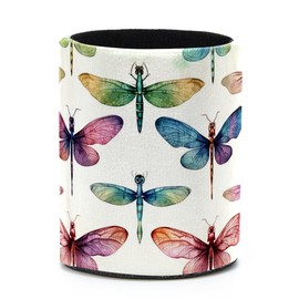 EUYJKMSXC Pen Holder & Pen Cup, Dragonfly Pencil Holder for Desk, Makeup Brushes Case Box, Pencil Storage Organizer, Stationery Supplies