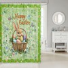 Easter Kids Shower Curtains,Cute Bunny Rabbit Easter Eggs Bathroom Curtains