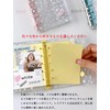 Transparent PVC Binder, Clear 5-Hole 6-Ring, Glitter Star Refillable Notebook