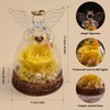 Aastin Preserved Real Rose in Glass Angel Figurine with LED