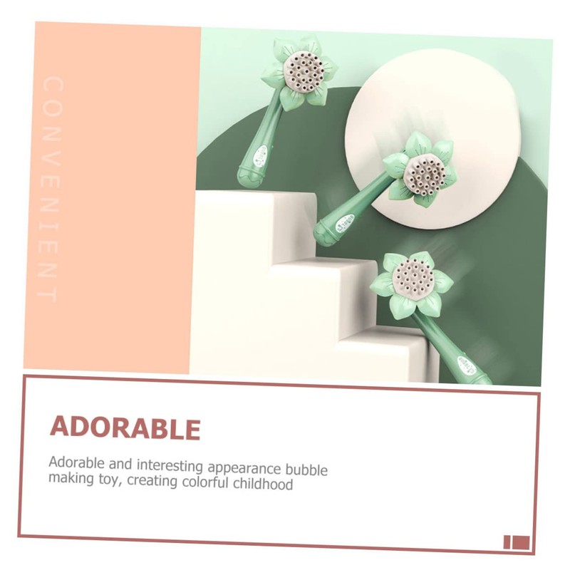 HEMOTON Sunflower Bubble Machine Princess Bath Toys Blowing Bubble Machine