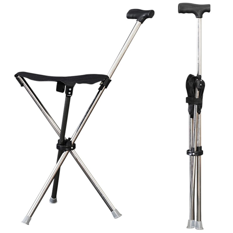 Folding Cane Seat for Outdoor Walking – Lightweight Walking Stick