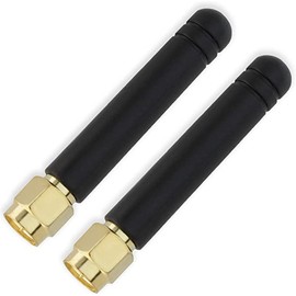 Shopcorp GSM Omni Directional Thumb Antenna with SMA Male Straight Connector – CDMA and WCDMA, 2.5 dBi Gain and 900-1800 MHz (2 Pack)