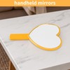 TBWHL Heart-Shaped Travel Handheld Mirror, Cosmetic Hand Mirror with Handle,