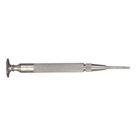 Starrett Jewelers Screwdriver with Knurled Grip and Nickel-plated Steel Bodies - Ideal for Fine, Delicate Work, and Relatively Small Work - .070" Blade Width - 555C