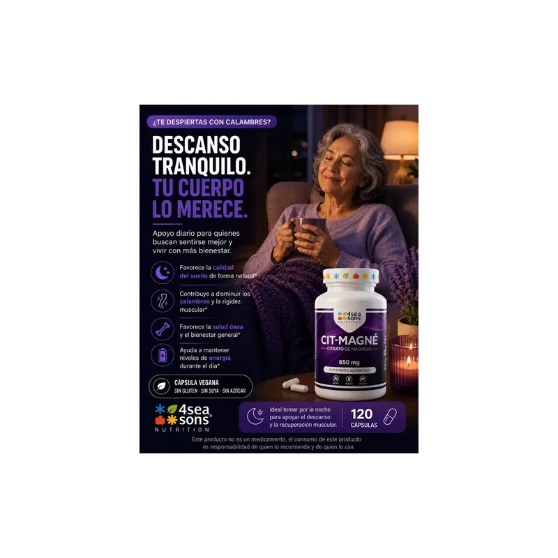 Seasons Nutrition Cit Magné Citrato Magnesio 850 Suplemento Alimenticio Fórmula
