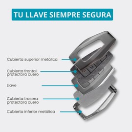 Funda de Llave Geely Coolray, Emgrand, Starray y Cityray | Protector de Llaves de Auto Resistente y Elegante | Accesorios Coches Geely, Compatible con Llavero y Cubierta de Llave de Auto (Gris)