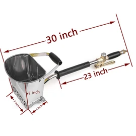 Beduan 4 Jet Pneumatic Cement Stucco Sprayer Gun Plaster Mortar Automatic Air Panting Tool for Wall