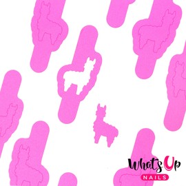 Whats Up Nails - Llama Vinyl Stencils for Nail Art Design (2 Sheets, 40 Stencils Total)