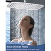14 Inch All Metal Rectangular Rain Shower Head, Large Rainfall