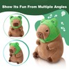WUFUVAP Cute Capybara Plush with Wearable Frog Hat 12inch Kawaii