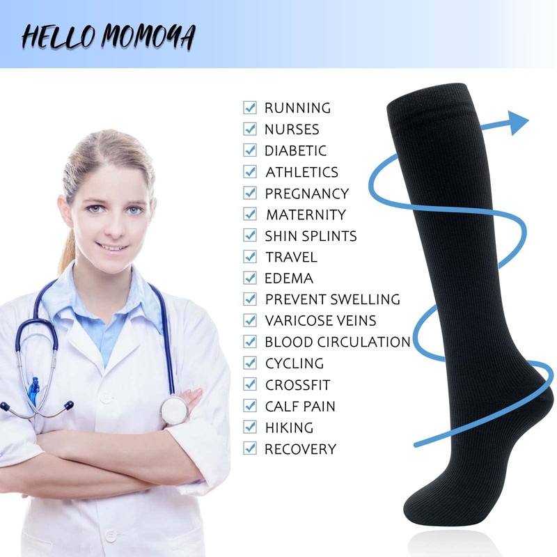 Hello Momoya - Calcetines de compresión para mujeres y hombres,