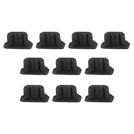 Rebower Micro USB Anti Dust Plug Port Dust Silicone Covers Caps Stoppers, [for Mobile Phone, Digital Camera] - Black/10pcs