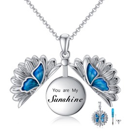 SOULMEET Cremation Jewelry for Ashes, Sterling Silver Urn Necklace for Ashes Women Men, Cherish Memories Jewelry to Keep Someone Near to You, Sterling Silver, Cubic Zirconia