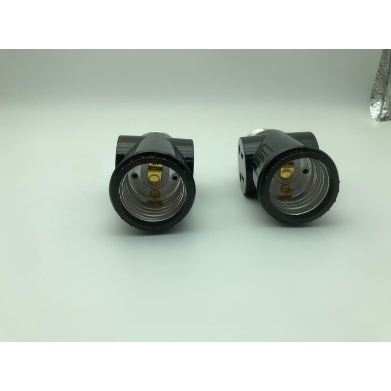 Sevici 2 Pack 3 Prong Light Socket to Plug Adapter,