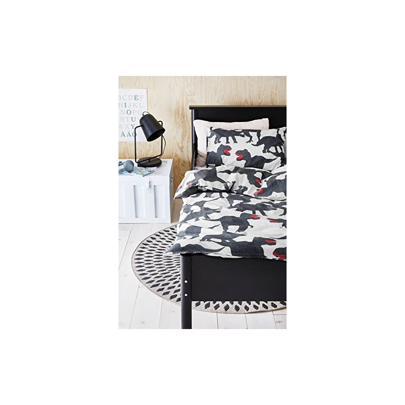 JOTEX Dino Mini Baby Bed Linen, 2 Pieces, Organic Quality,