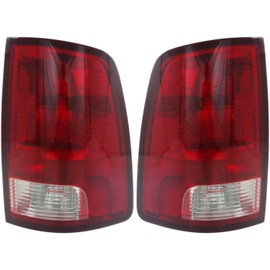 VIOJI 2pcs Tail Light Assembly Set Left Driver and Right Passenger Side Red Clear for Dodge for Ram 1500 09-10 for Ram 2500/3500 10,for Ram for 1500 Classic 19 for 1500/2500/3500 11-18