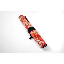 Dobens 20 Slots Roll Up Canvas Paint Pencils Brush Holder Wrap Bag for Artists, Painting Brushes, Watercolor Oil Brushes, Marker Pens Orange Surfing