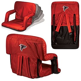 PICNIC TIME Red Atlanta Falcons Ventura Seat Portable Recliner Chair