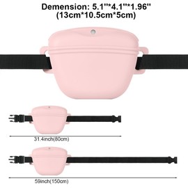 Aomig Treat Bag for Dogs 3 Pieces Dog Treats with Training Clicker Belt Bag Dog Training Bum Bag Dog Walking Dog Training Bag Dog Walking Dog Training Bag Pink