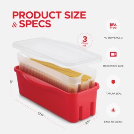 Tafura Microwave Pasta Cooker with Double Straining System, Microwavable Spaghetti Cooker with Drainer, Dorm Gift for Kitchen, Fast Pasta Boat with Strainer Tray and Lid. BPA Free