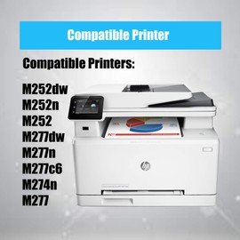 Dell 4Bennefit Compatible Toner Cartridge Replacement for CF400X CF401X CF402X CF403X for Used in Color Laserjet Pro M277dw M252dw M252n M277n M277c6 Printer