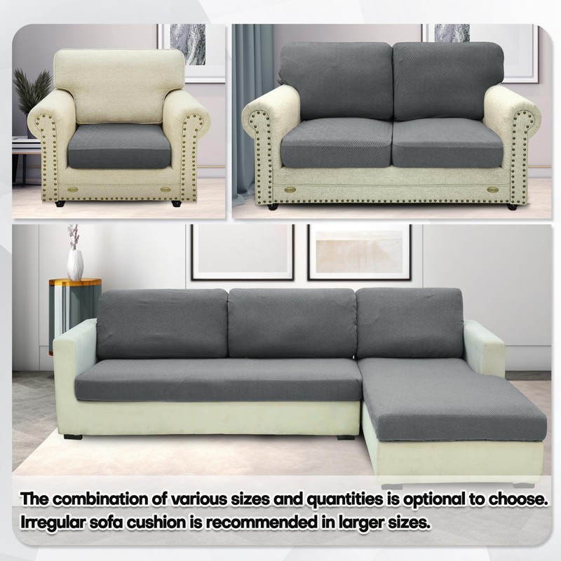 CHELZEN Stretch Sofa Seat Cushion Cover, Fitted Sofa Cushion Slipcovers,