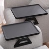 Danfoxer 2 Pack Couch Arm Tray,Bamboo Folding Sofa Tray,Sofa Armrest