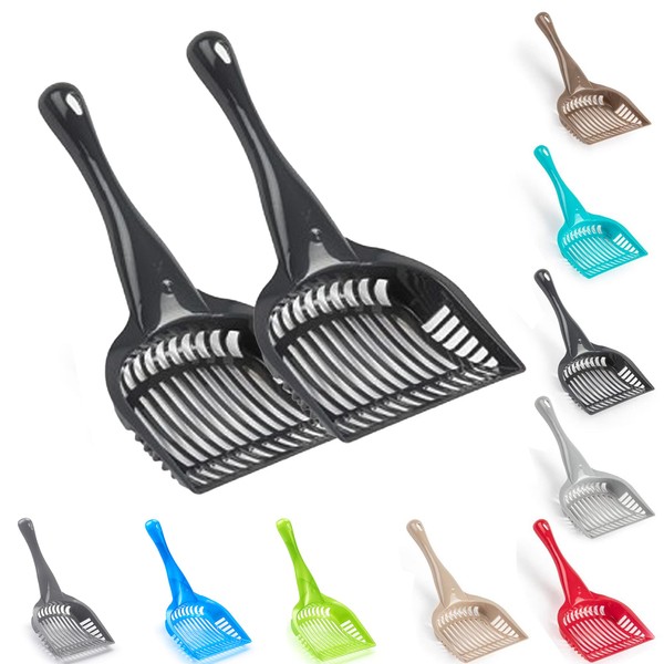 Pack of 2 Cat Litter Scoop with Holder Durable Large