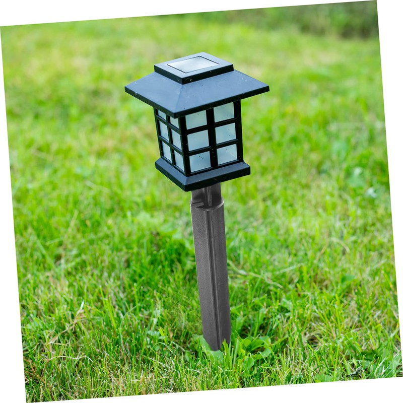 TOVINANNA 8pcs Ground Cone Plastic Lamp Stakes Solar Torch Light