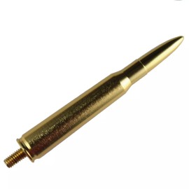 VMS Racing BRASS 50 CALIBER BULLET STUBBY SHORT AMMO ANTENNA 5.5" FOR 94-20 Dodge RAM 1500