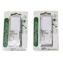 seihutexipiassa- (Medical Stainless Steel) 16 Gauge 3/Gold 12 Month Blue Zircon Binaural Headset for