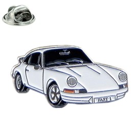 Fast 1 White Sports Car Metal Enamel Lapel Pin Badge XJKB11-56