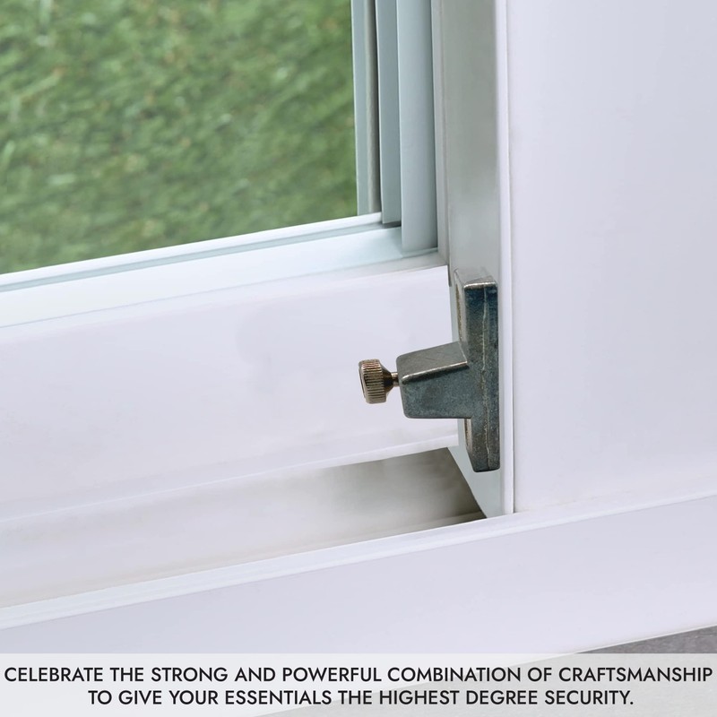 NU-SET 2978-6 Anti-Lifting Sliding Door Bolt, 6 Pack, Zinc
