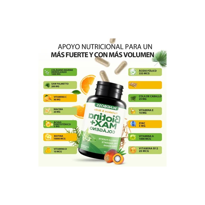 Windboss Biotina Contribuye Al Mantenimiento Del Cabello,