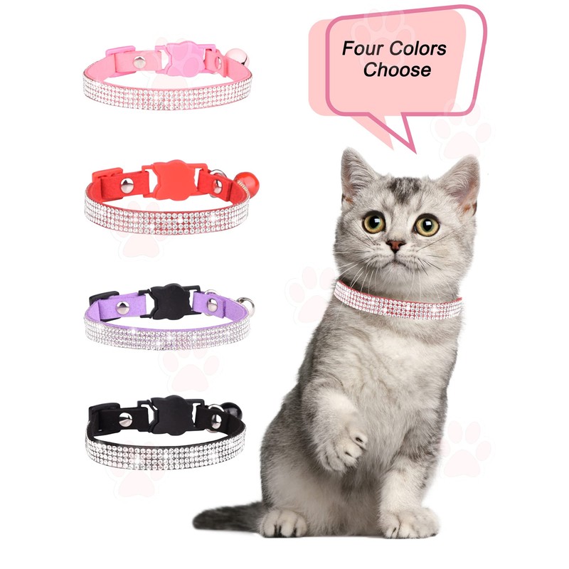 Solmoony Breakaway Cat Collars with Bell,Adjustable Safe Kitten Collar,Cat Collars