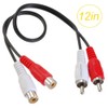 CablesOnline, 12-inches 2-RCA Male to 2-RCA Female Red/White Stereo Audio