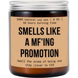 Smells Like A Mf'ing Promotion Candle - Promotion Candle Gift - Promotion Gift - Corporate Coworker Promotion Gift - Candle Gift - Gift for Him Her