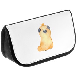 Mr. & Mrs. Panda Cosmetic Bag Pug Crown - Gift, Toiletry Bag, Dog, Make-Up Bag, Dog Owner. Saying, House Rules, Dog Love, Dog Owner, Funny, Toiletry Bag, Sayings, Animal Lovers, White, Hand drawn